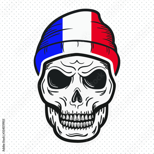 country flags with skull