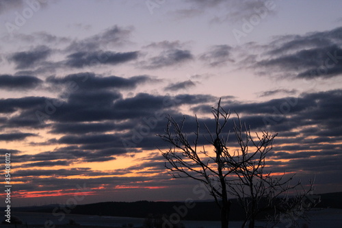 sunset in the mountains
