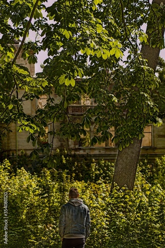 senior man walking in the park