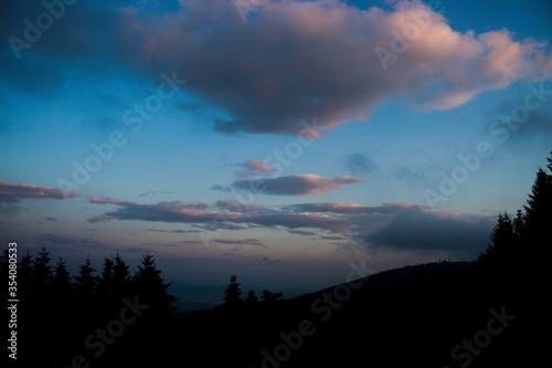 sunset in the mountains