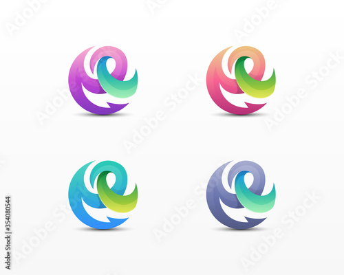 Abstract arch logo variations. photo