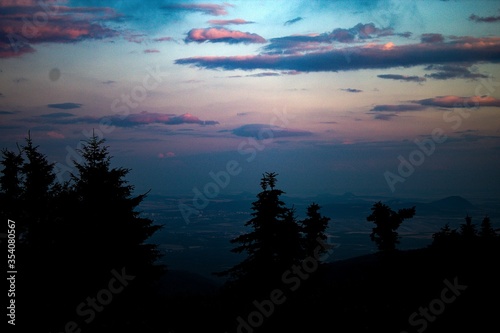 sunset in the mountains