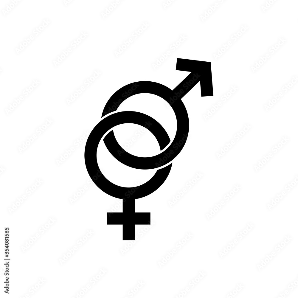 Gender icon male and female. Design template vector Gender icon male and female. Design template vector