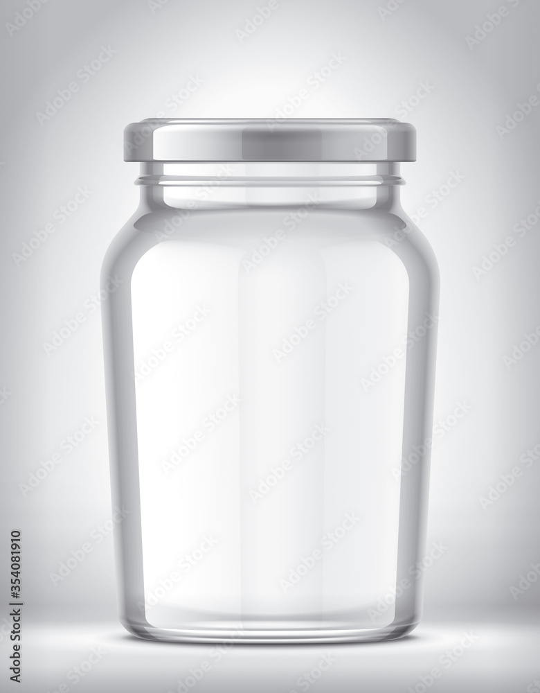 Glass Jar on Background. Glass Jar on Background.