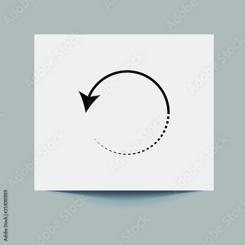 Rotate icon. flat illustration of rotate vector icon. rotation sign symbol