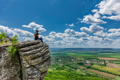 Panoramablick an den Klippen von Madara, Bulgarien