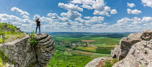 Panoramablick an den Klippen von Madara, Bulgarien