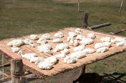 Kurut Herstellung, Kochkor District, Naryn Region, Kirgisistan photo