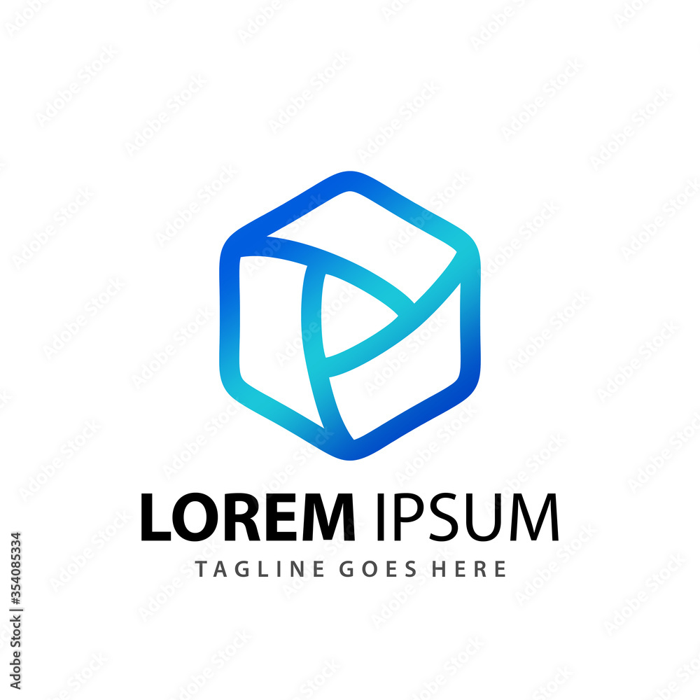 Abstract Gradient Hexagon Play Media Logo Design Template Premium Vector Abstract Gradient Hexagon Play Media Logo Design Template Premium Vector