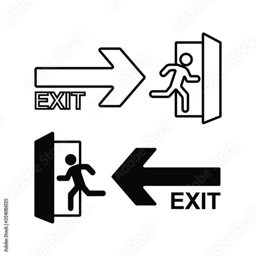 Exit sign icon