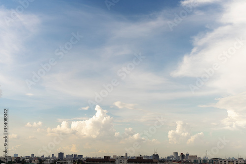 Blue sky color with clouds background photo © wedninth