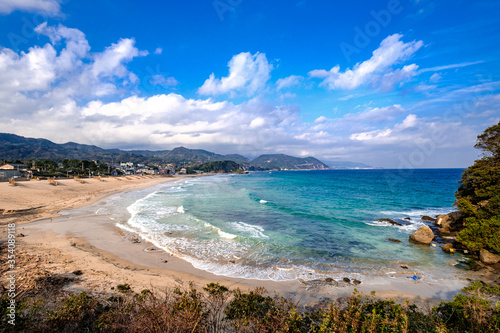 Shirahama beach in Shimoda, Izu Peninsula, Shizuoka, Japan in winter photo