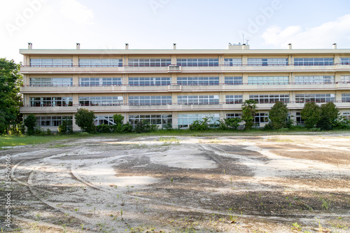 廃校の風景　埼玉県春日部市　日本