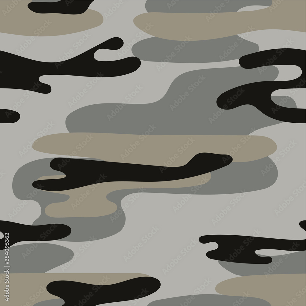 Military camouflage seamless pattern. Khaki texture. Trendy background. Abstract color vector illustration. For design wallpaper, fabric, wrapping paper. Military camouflage seamless pattern. Khaki texture. Trendy background. Abstract color vector illustration. For design wallpaper, fabric, wrapping paper.