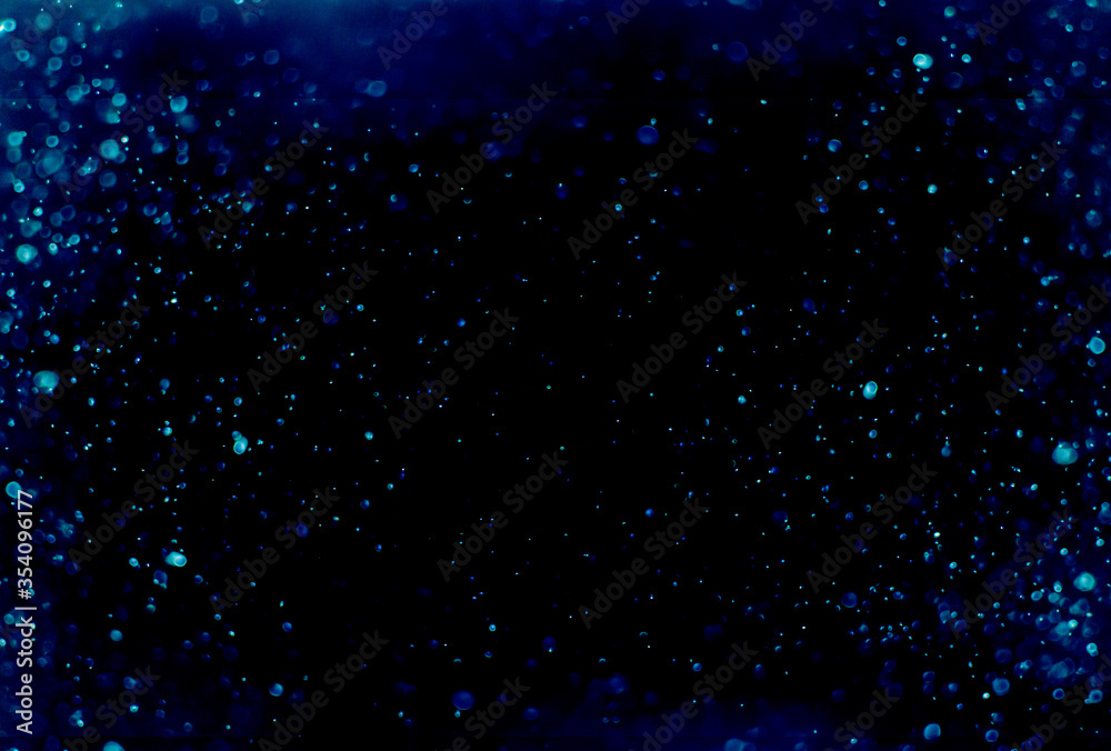 Bokeh blue texture light soft background.