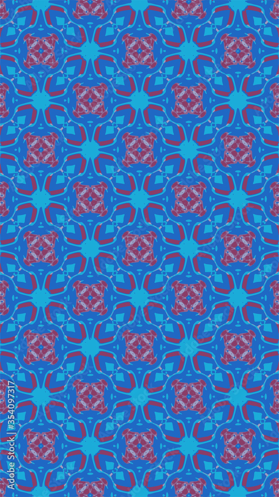 Fototapeta premium Ornate geometric pattern and abstract colored background