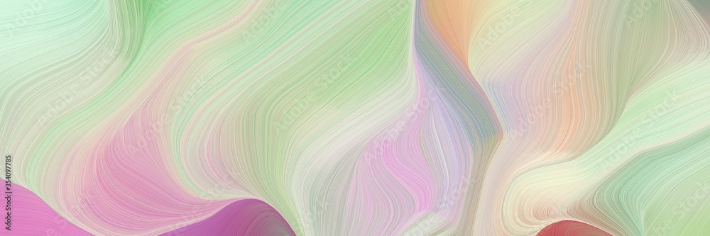 Fototapeta premium beautiful and smooth landscape orientation graphic with waves. modern waves background design with pastel gray, mulberry and pastel violet color