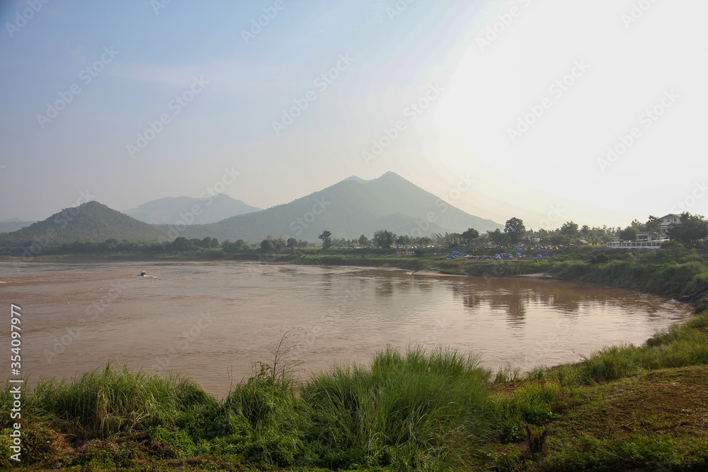View of nature river landscape in Kaeng Khud Khu at thailand