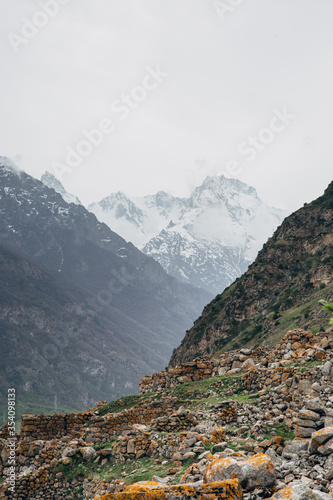 The remains of the ancient city.
old walls
Mountain View. The ruins of the ancient walls.
Upper Balkaria