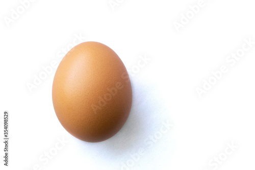 egg on a white background
Boiled or fresh chicken egg on a white background close-up
