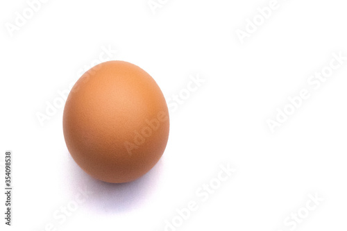 egg on a white background
Boiled or fresh chicken egg on a white background close-up