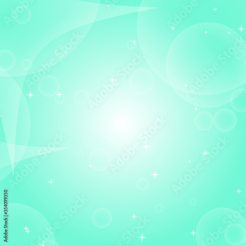 Colorful abstract background with circles and stars. Simple flat vector illustration.