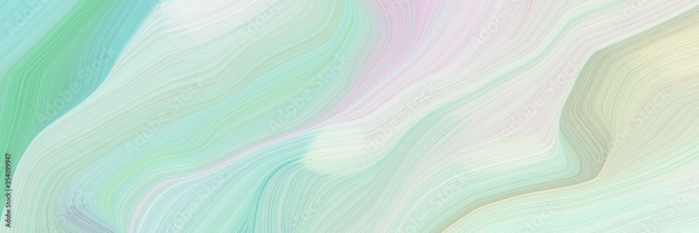 Fototapeta premium beautiful and smooth landscape orientation graphic with waves. modern waves background illustration with light gray, medium aqua marine and pastel blue color