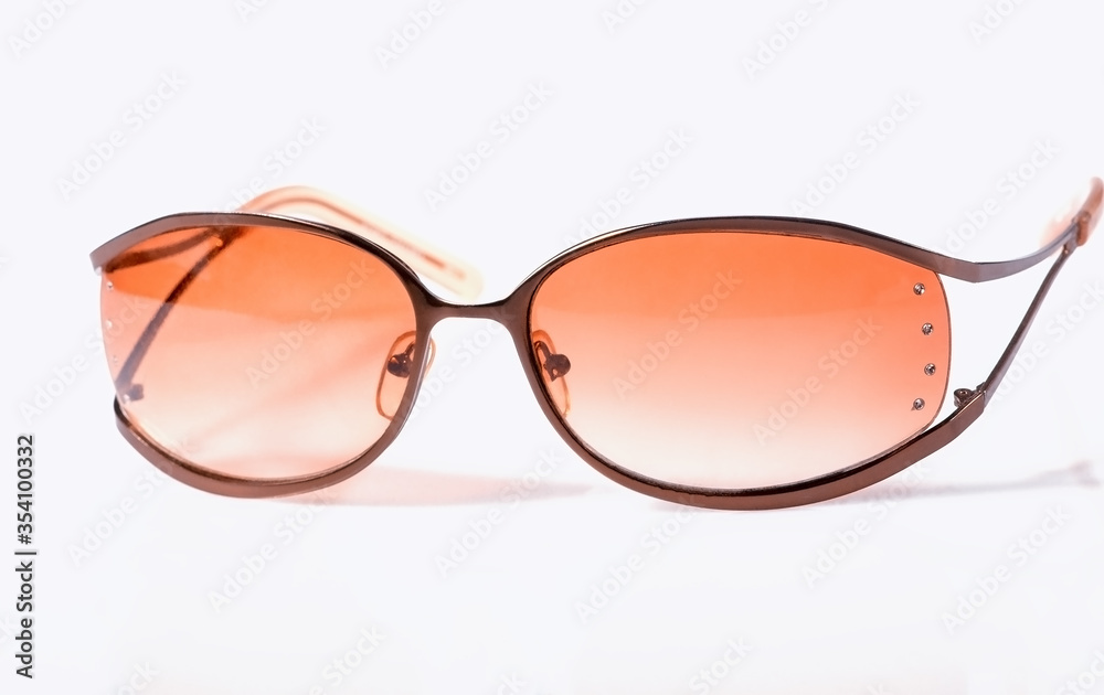 Women's black sunglasses isolated on white background Women's black sunglasses isolated on white background