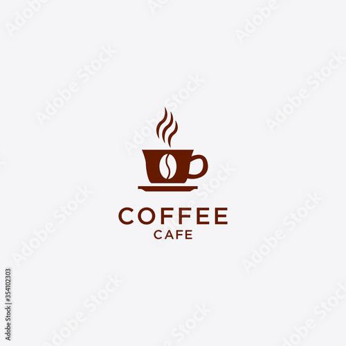 Vector illustration of hot coffee cup icon  logo design - Vector