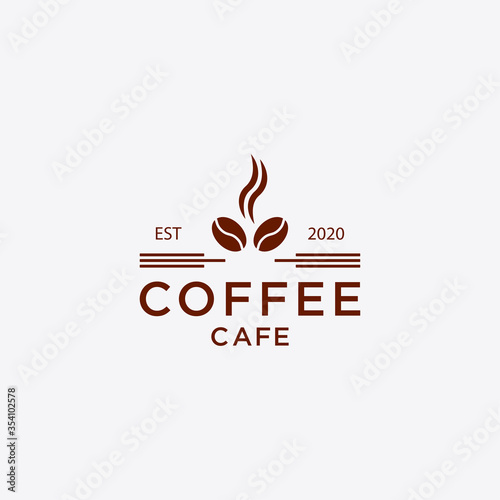 Vector illustration of hot coffee cup icon, logo design - Vector © Salman