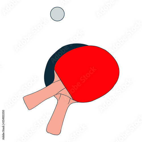 table tennis racket sport vector illustration