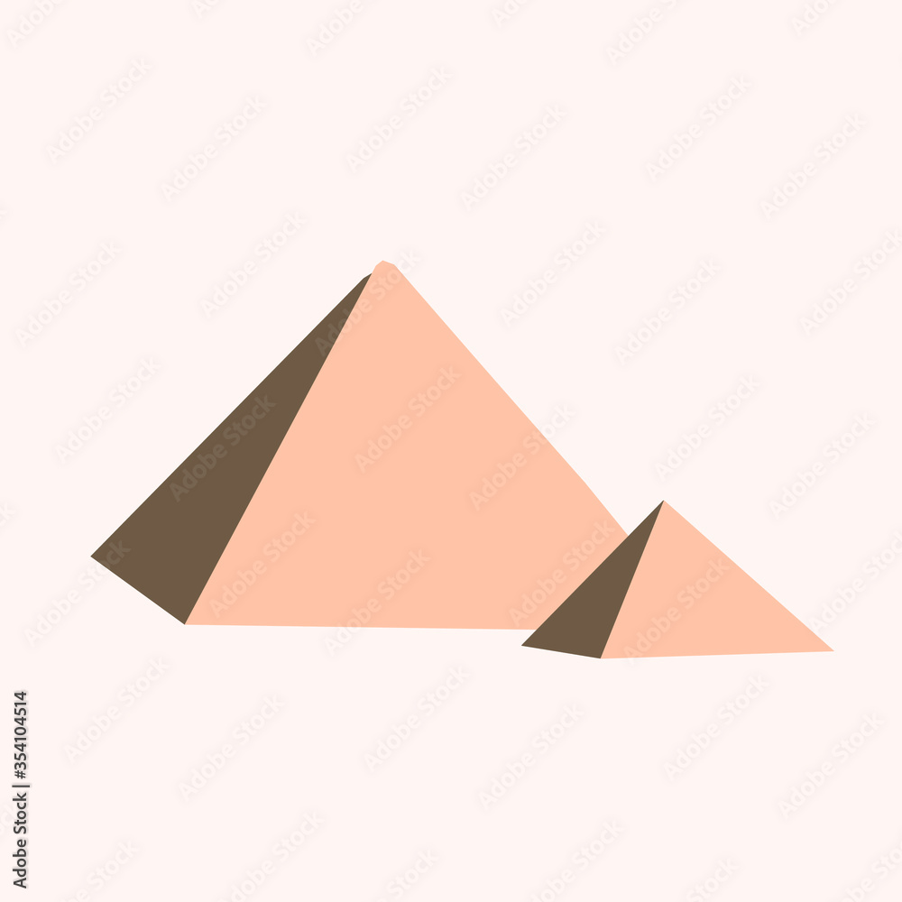 Vector pyramids in the desert. Single element. Vector pyramids in the desert. Single element.