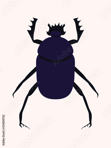 An Egyptian scarab beetle vector. A single element of the scarab.