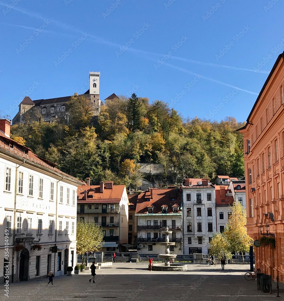old town in Ljubljana Slovenia 