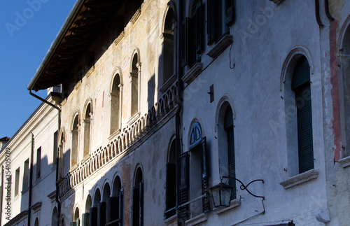 Italy  The splendid buildings of Corso Vittorio in Pordenone