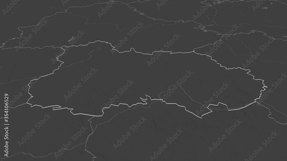 Kaluga, region with its capital, zoomed and extruded on the bilevel map of Russia in the conformal Stereographic projection. Animation 3D Kaluga, region with its capital, zoomed and extruded on the bilevel map of Russia in the conformal Stereographic projection. Animation 3D
