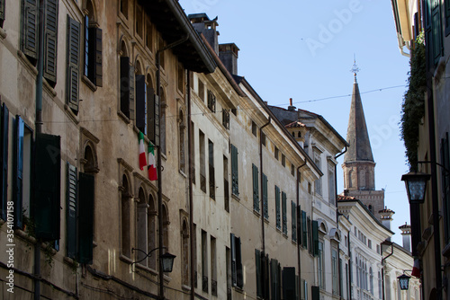 Fototapeta Naklejka Na Ścianę i Meble -  Italy, The splendid buildings of Corso Vittorio in Pordenone