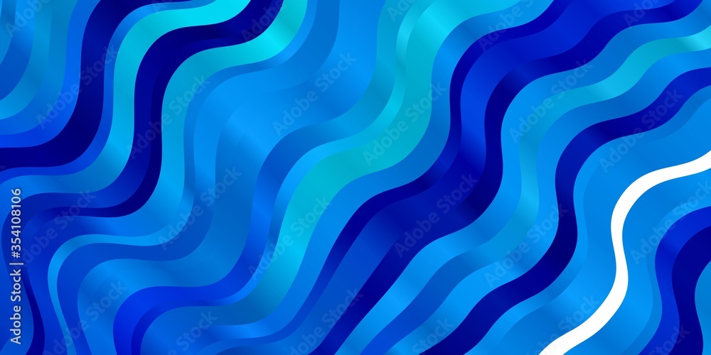 Obraz premium Light BLUE vector background with lines. Brand new colorful illustration with bent lines. Template for your UI design.