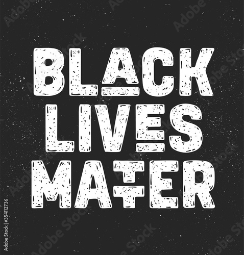 Black Lives Matter. Text message for protest action