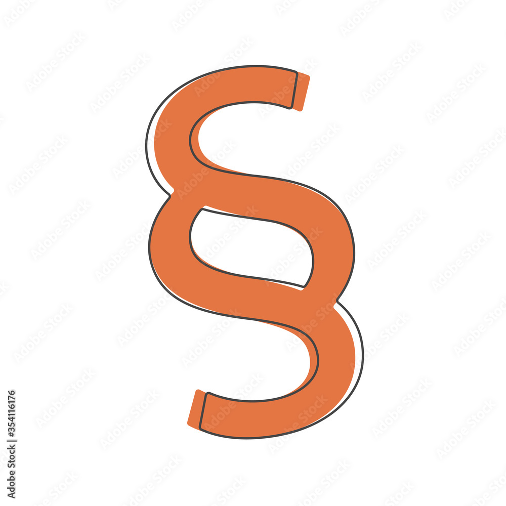 Vector image of a paragraph cartoon style on white isolated background. Vector image of a paragraph cartoon style on white isolated background.