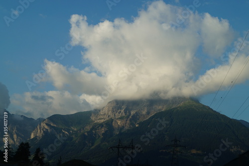 clouds over the mountains