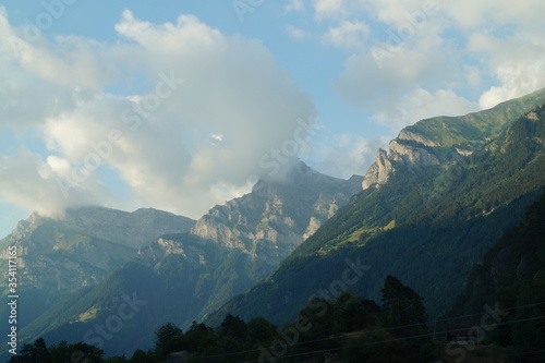 mountain landscape with clouds