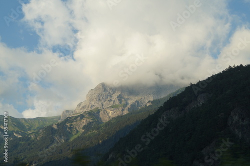 clouds over the mountains