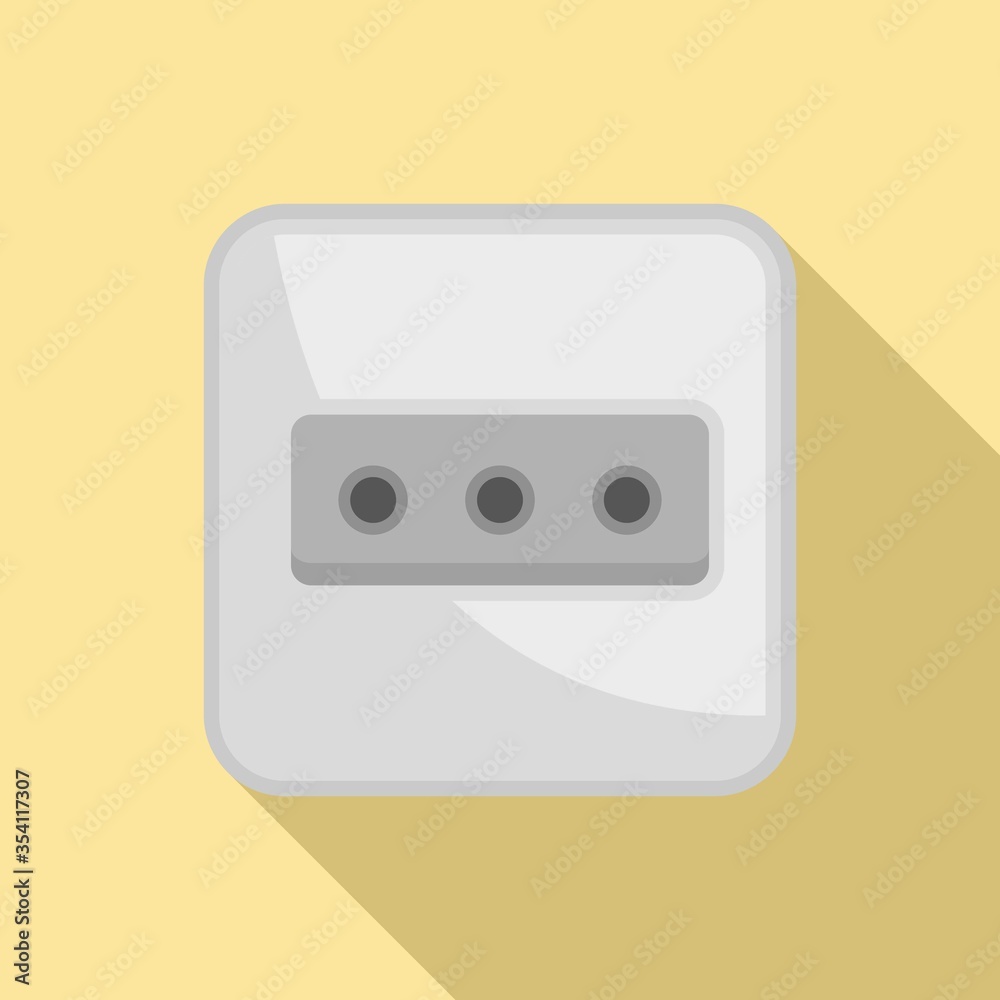 Power socket icon. Flat illustration of power socket vector icon for web design Power socket icon. Flat illustration of power socket vector icon for web design