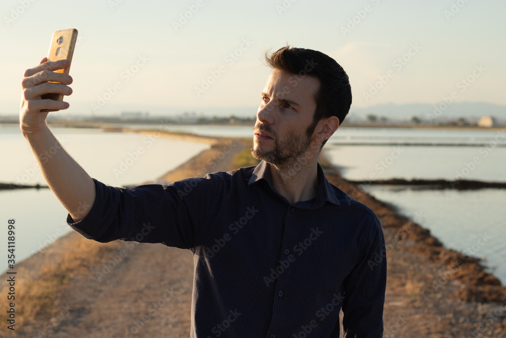 Man making a selfie