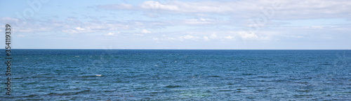 view of the sea - landscape of blue water and sky 