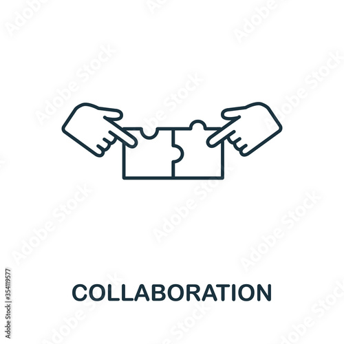 Collaboration icon from planing collection. Simple line Collaboration icon for templates, web design and infographics
