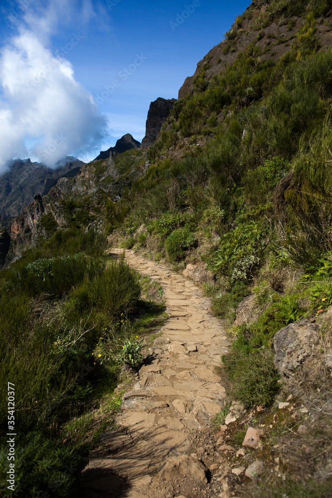 Mountain peak Pico do Arieiro at Madeira island, Portugal