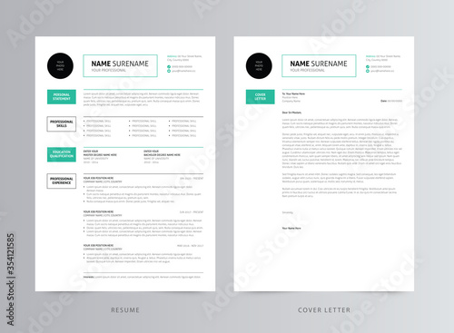 Professional Resume/CV And Cover Letter Template Design 