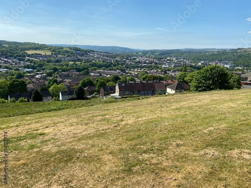 Hill top view overlooking Shipley and Saltaire from Wrose, Bradford UK photo